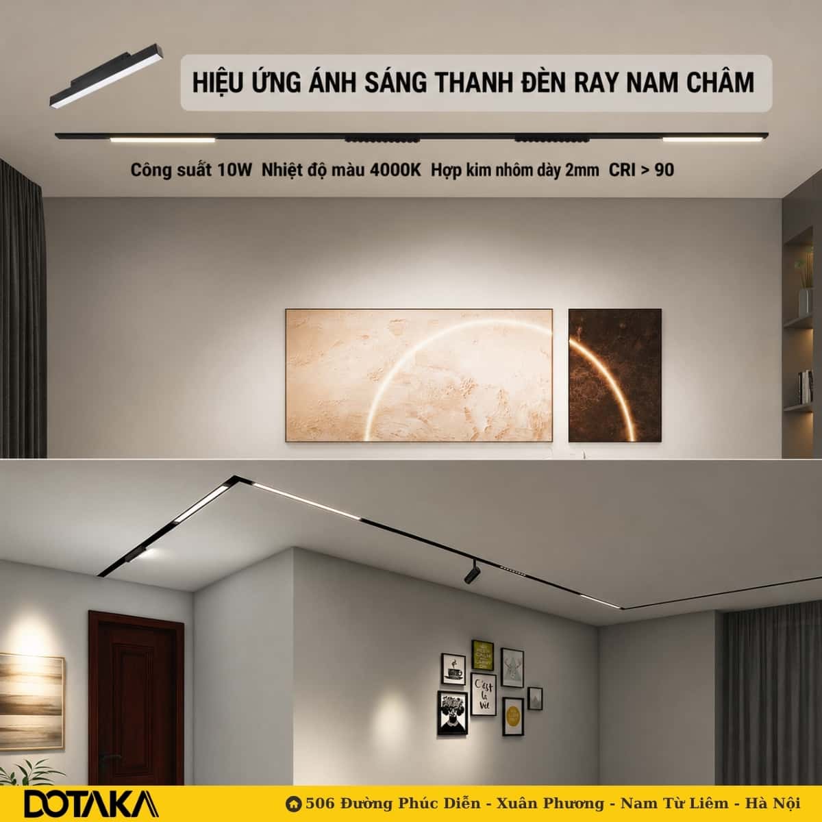 Hiệu ứng ánh sáng đèn ray nam châm