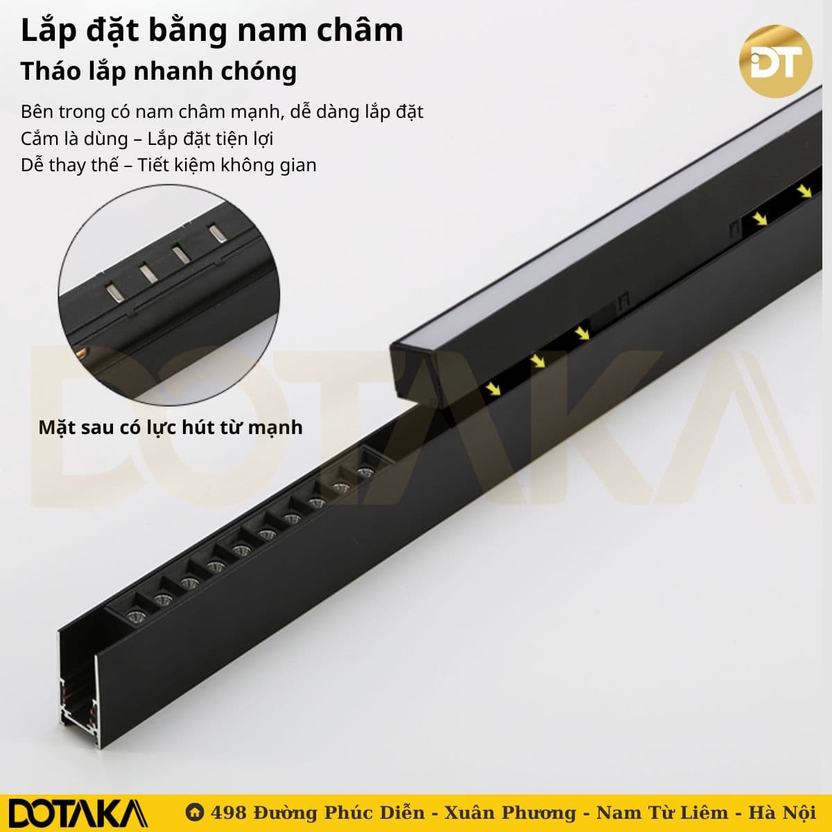 Ưu điểm nổi bật của hệ đèn ray nam châm