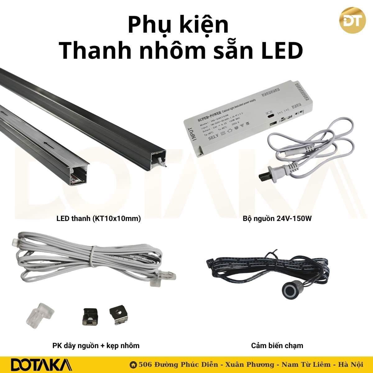Phụ kiện cần thiết khi lắp đặt: