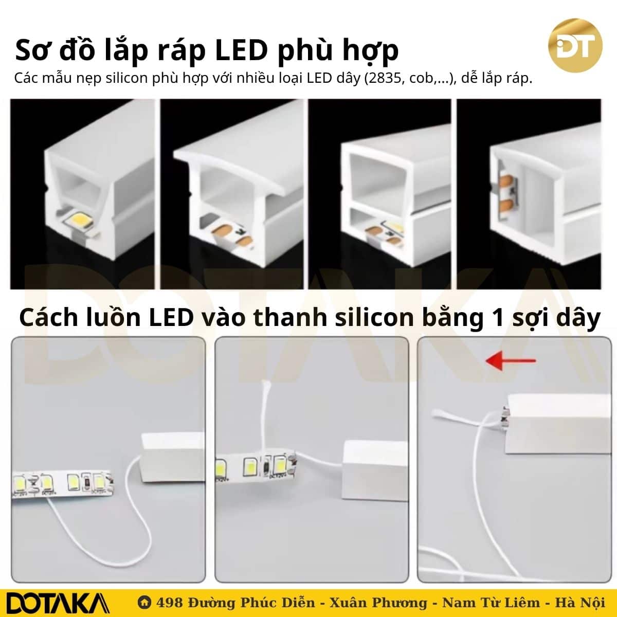 Hướng dẫn luồn LED dây bằng sợi dây dẫn