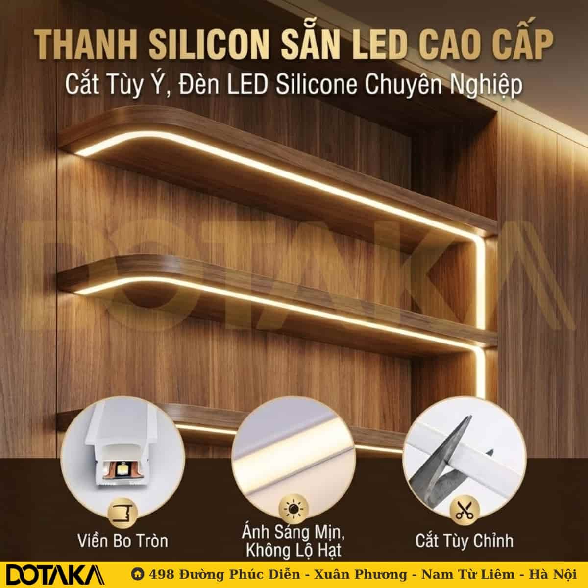 Thanh silicon sẵn LED 10x10mm